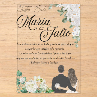 Invitaciones Acrílicas Nuestra Boda/Our Wedding 