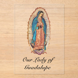 Invitaciones Acrílicas Nuestra Señora de Guadalupe Tilma Milagrosa Arte F