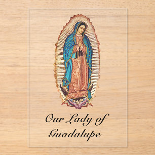 Invitaciones Acrílicas Nuestra Señora de Guadalupe Tilma Milagrosa Arte F