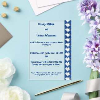 Invitaciones Acrílicas Nuestros Corazones de 8 Bits en Boda de Acrílico A