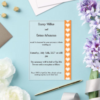 Invitaciones Acrílicas Nuestros Corazones de 8 Bits en Boda de Acrílico N