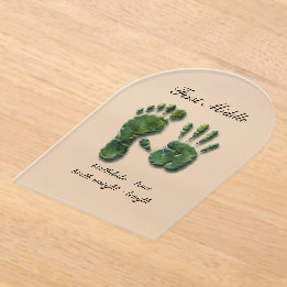 Invitaciones Acrílicas Nueva huella de mano de bebé