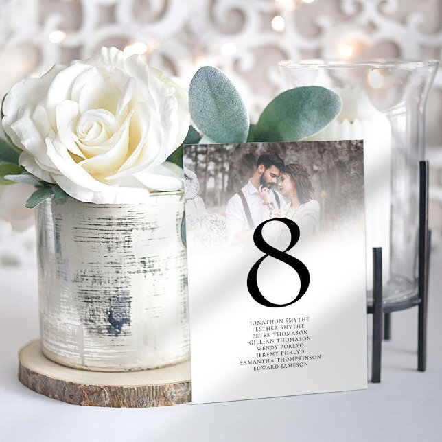 Invitaciones Acrílicas Número de tabla acrílica del Boda blanco superpues (Subido por el creador)