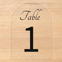 Invitaciones Acrílicas Números de Mesa de Acrílico