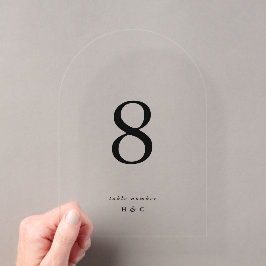 Invitaciones Acrílicas Números de mesa de acrílico para boda modernos sim