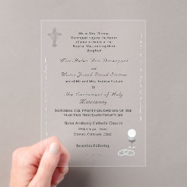 Invitaciones Acrílicas Nuptial Grace Catholic Wedding Invitation