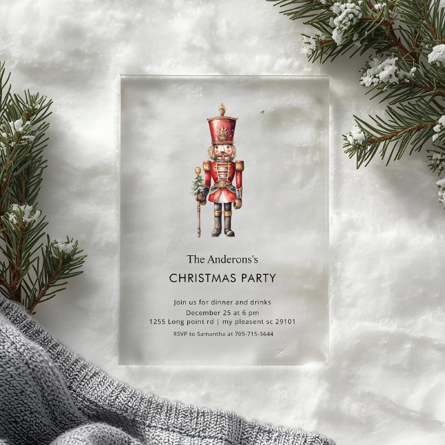 Invitaciones Acrílicas Nutcracker Christmas Party  (Subido por el creador)