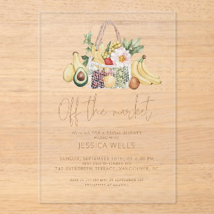 Invitaciones Acrílicas Off The Market Bridal Shower