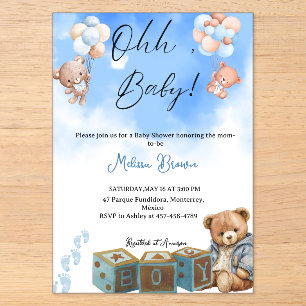 Invitaciones Acrílicas ohbabyboy