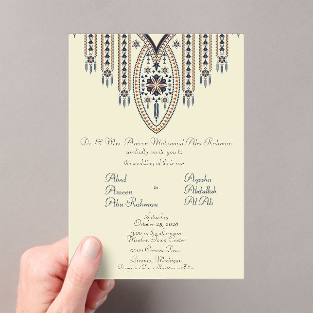 Invitaciones Acrílicas Ola Acrílica 3 del Tatreez Palestino (Insitu (portátil))