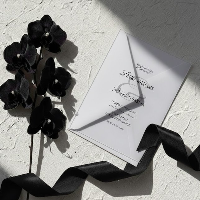 Invitaciones Acrílicas Old Money Timeless Wedding (Subido por el creador)