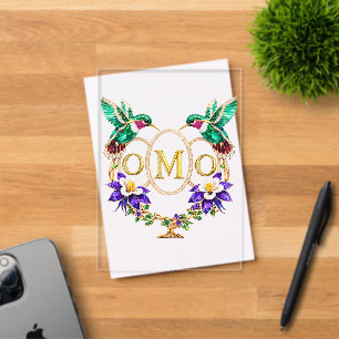 Invitaciones Acrílicas OMO Colibrí Letras personalizadas para boda