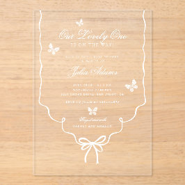 Invitaciones Acrílicas Our Lovely One Baby Shower Invitation