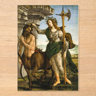 Invitaciones Acrílicas Pallas y el Centauro de Sandro Botticelli