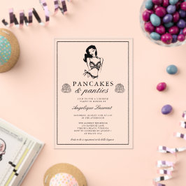 Invitaciones Acrílicas Pancakes and Panties Lingerie Bridal Shower 