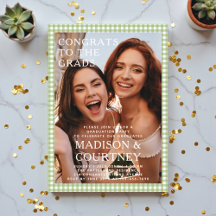 Partido de Graduación de Fotografía de Gingham Ver