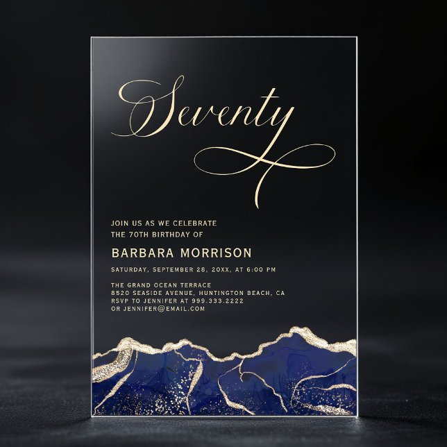 Invitaciones Acrílicas Partido de los 70 Años de la Marina de Oro Azul (Subido por el creador)