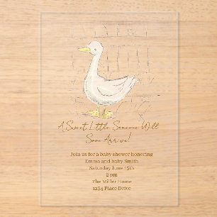 Invitaciones Acrílicas Pato de cuento