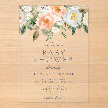 Peaches y Cream Floral Spring Baby Shower