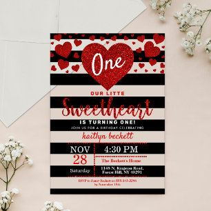 Invitaciones Acrílicas Pequeño Día de San Valentín de cumpleaños