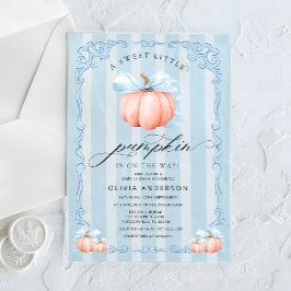 Invitaciones Acrílicas Pequeño niño de la calabaza Baby Shower