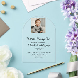 Invitaciones Acrílicas Pequeños niños pequeños mínimos y lindos Añadir cu