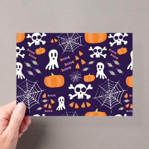Invitaciones Acrílicas Personajes Divertidos y Espeluznantes de Halloween