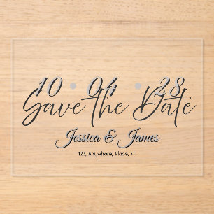 Invitaciones Acrílicas Personaliza Save the Date Personalizado