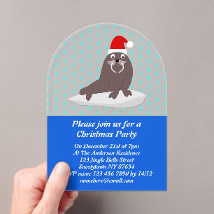 Invitaciones Acrílicas Personalizado de escaramuzas de Navidades y motos 