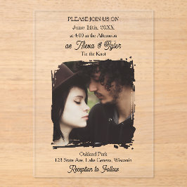 Invitaciones Acrílicas Photo Template Translucent| Photo Wedding