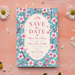 Invitaciones Acrílicas Pink Cherry Blossom Romantic Spring Elegant Sakura