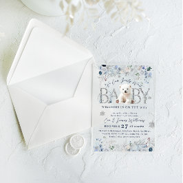 Invitaciones Acrílicas Podemos Esperar El Invierno Con Bebé