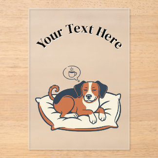 Invitaciones Acrílicas Powered by Coffee & Dog Dreams