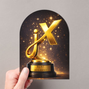Invitaciones Acrílicas Premio de excelencia jenX Merch divertido