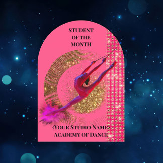 Invitaciones Acrílicas Premio de Recuerdo para Estudiante del Mes Rosa Br