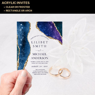 Invitaciones Acrílicas PRESUPUESTO Acrílico Boda NOCHE ESTRELLADA CIELO C