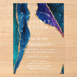 Invitaciones Acrílicas PRESUPUESTO Acrílico Boda NOCHE ESTRELLADA CIELO C