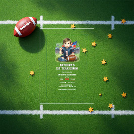 Invitaciones Acrílicas Primer año después del Fiesta de cumpleaños