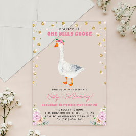 Invitaciones Acrílicas Primer cumpleaños de un Chica de una mugre