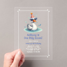 Invitaciones Acrílicas Primera fiesta de cumpleaños de un bobo