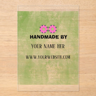 Invitaciones Acrílicas Producto Hecho a Mano Floral Vintage Dorado Negoci