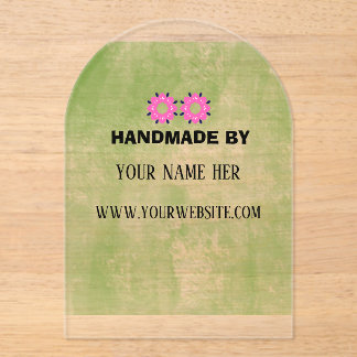Invitaciones Acrílicas Producto Hecho a Mano Floral Vintage Dorado Negoci