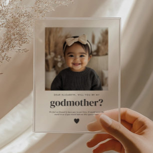 Invitaciones Acrílicas Propuesta de Foto para ser Madrina