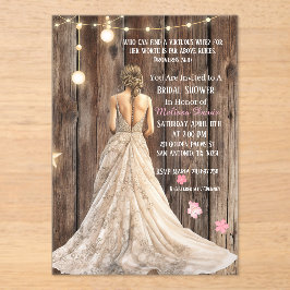 Invitaciones Acrílicas Proverbs 31:10 Bridal Shower Invitation