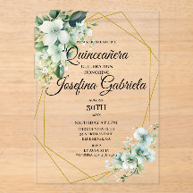 Quinceanera green floral