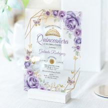Quinceanera Lilac Morado Floral