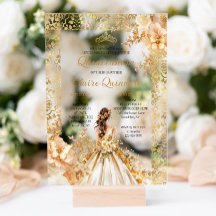 Radiant Bloom Floral Princess Quinceañera