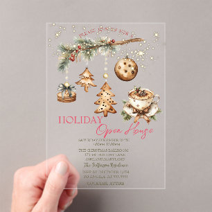 Invitaciones Acrílicas Rama de árbol, Adornos, Café, Estrellas Casa Abier