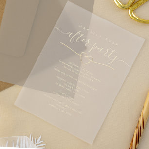 Invitaciones Acrílicas Recepción de Boda Felices para Siempre