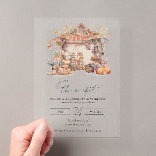 Invitaciones Acrílicas Recién salido del mercado ducha de novia acrílica